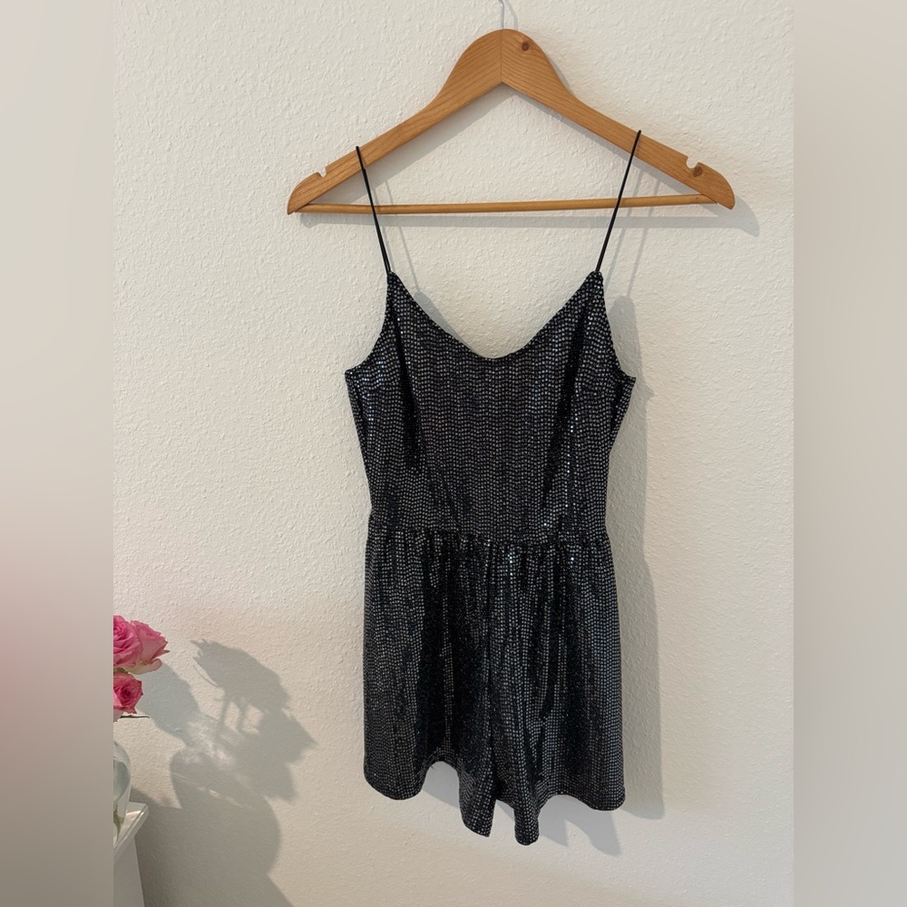H&M Black Sequin Jumpsuit